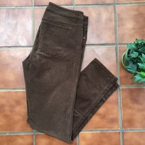L.L.Bean Signature Skinny Corduroy Pants Brown